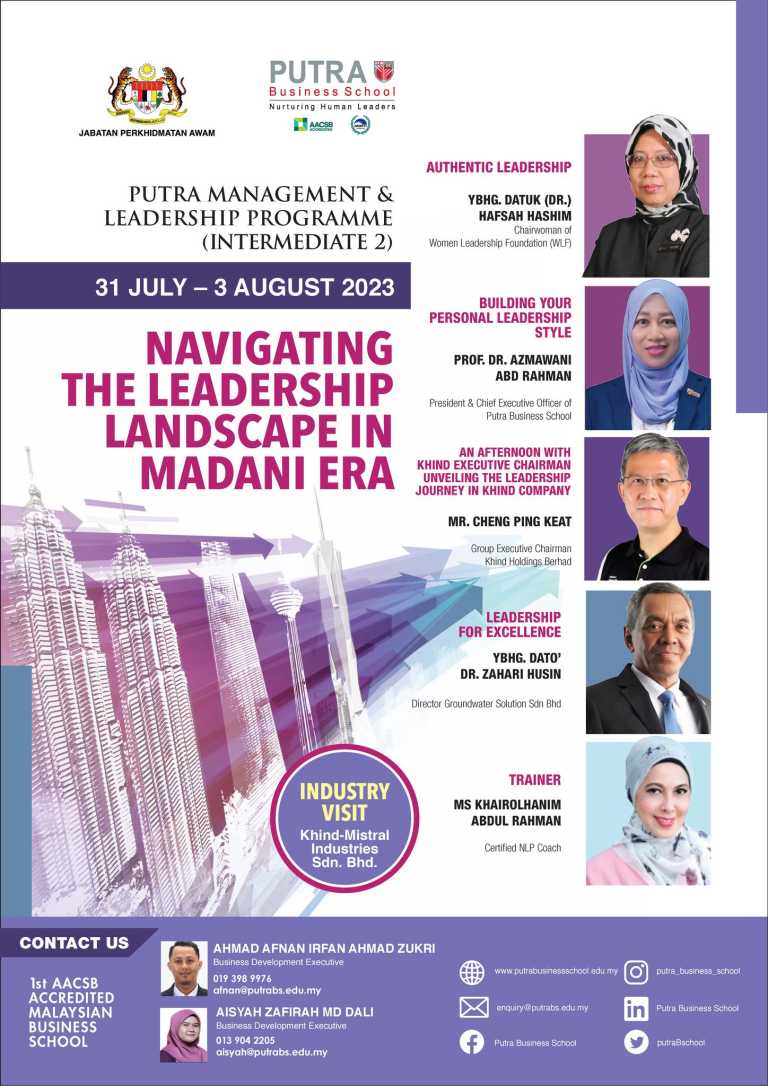 Putra Management & Leadership Programme (Intermediate 2): Navigating the Leadership Landscape in Madani Era